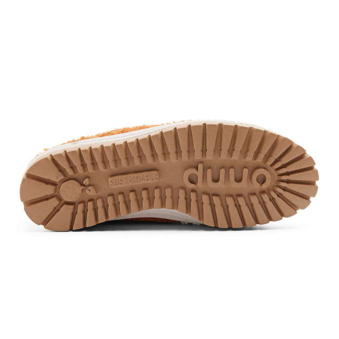 Duuo Zapatillas naranjas con plataforma y borreguito mujer Ofertas de temporada