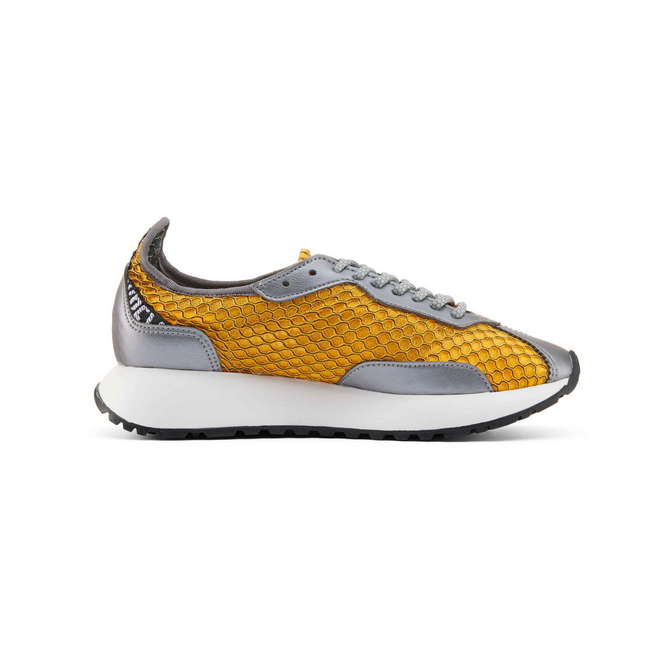 Duuo Zapatillas casual amarillas con detalles plateados mujer Grandes ahorros