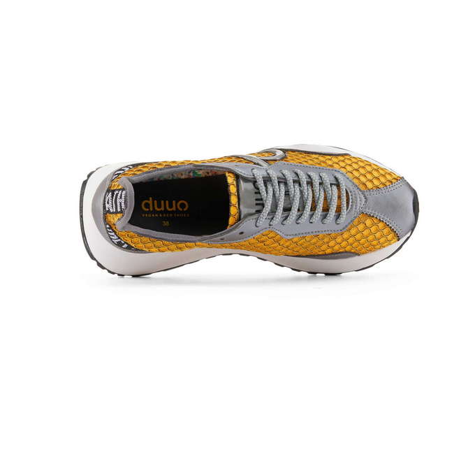 Duuo Zapatillas casual amarillas con detalles plateados mujer Grandes ahorros