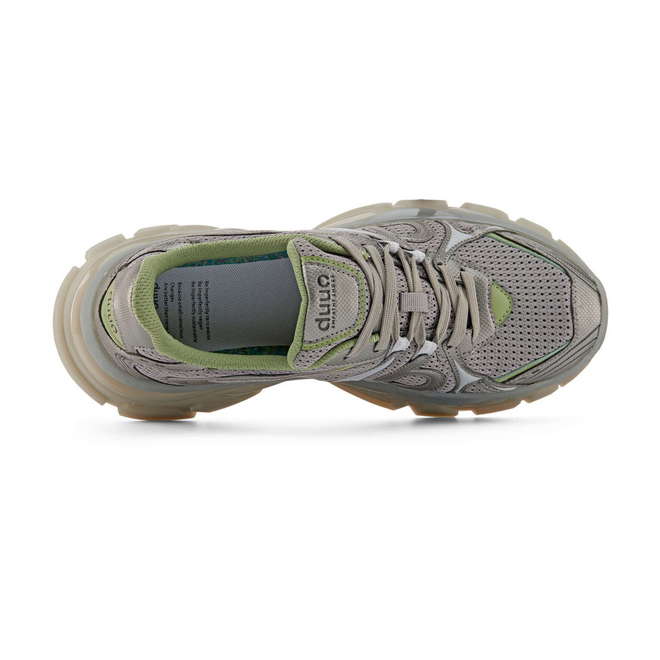 Duuo Zapatillas deportivas grises con detalles verdes Outlet online