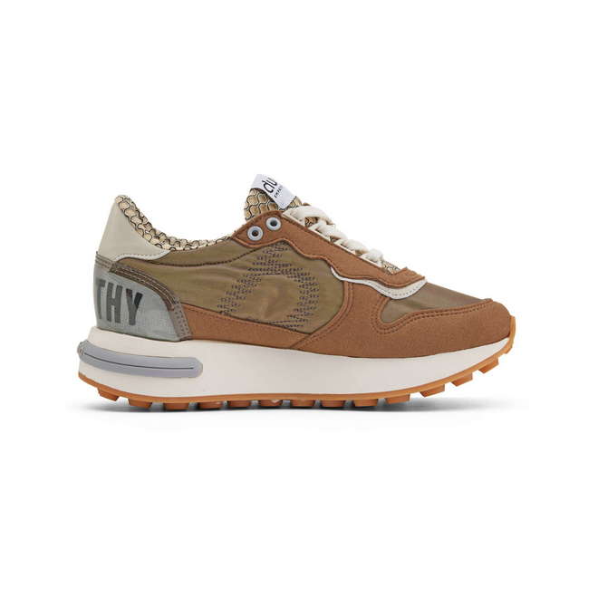 Duuo Zapatillas marrones retro con cuña mujer Gran oferta