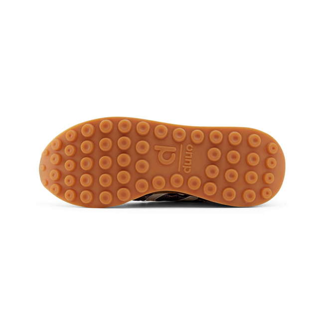 Duuo Zapatillas marrones retro con cuña y detalles multicolor mujer Rebajas baratas