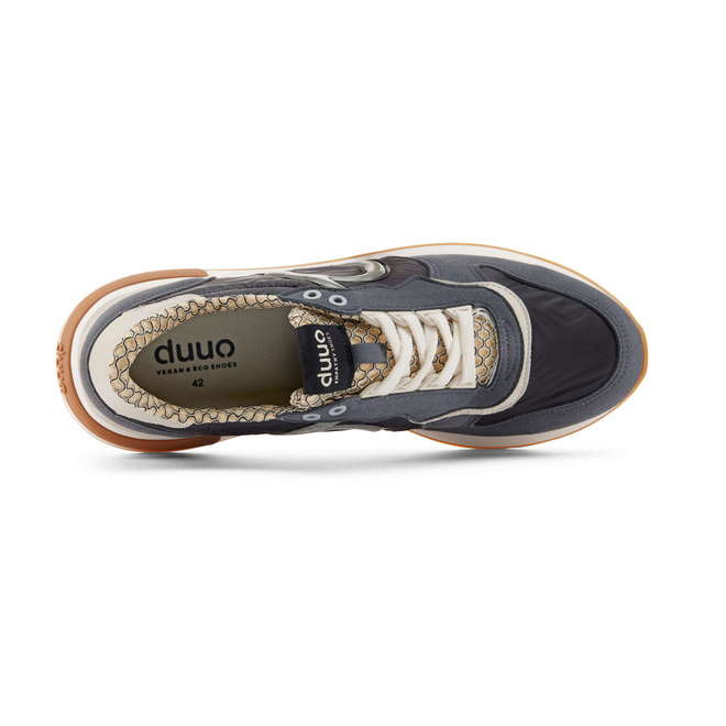 Duuo Zapatillas negras retro con cuña mujer Tienda