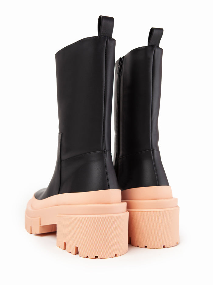 Equitare ALVIN - Napa Seda Suela Negra Salmón Precio ultrabajo