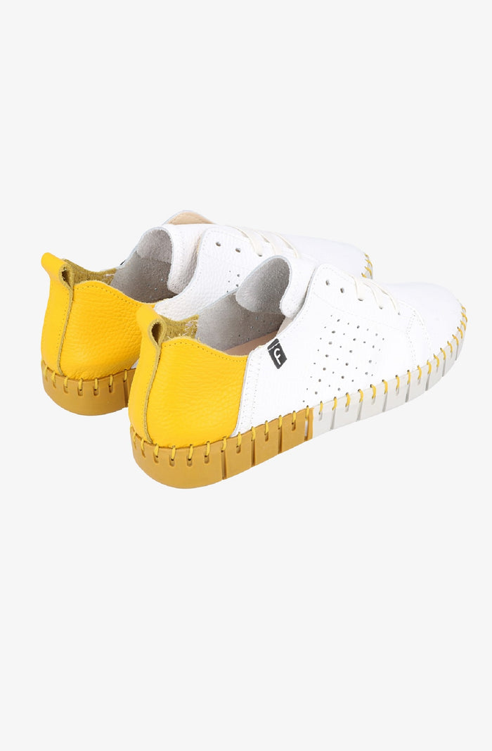 Fabiolas Sneaker JutHeras Blanco/Amarillo Descuentos del mes