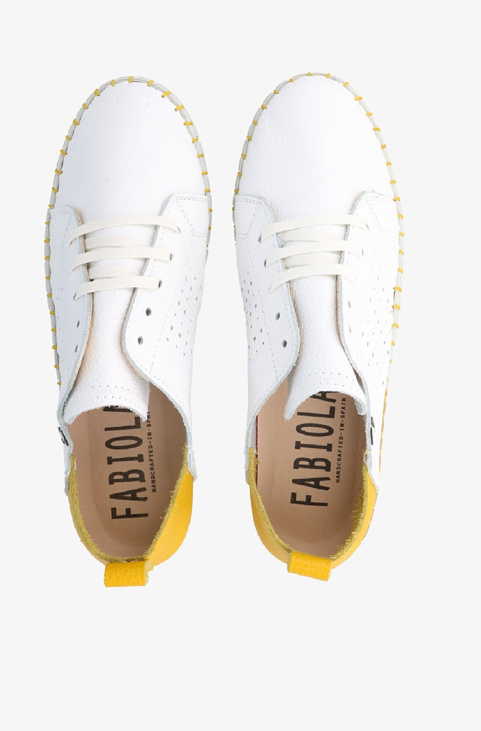 Fabiolas Sneaker JutHeras Blanco/Amarillo Descuentos del mes