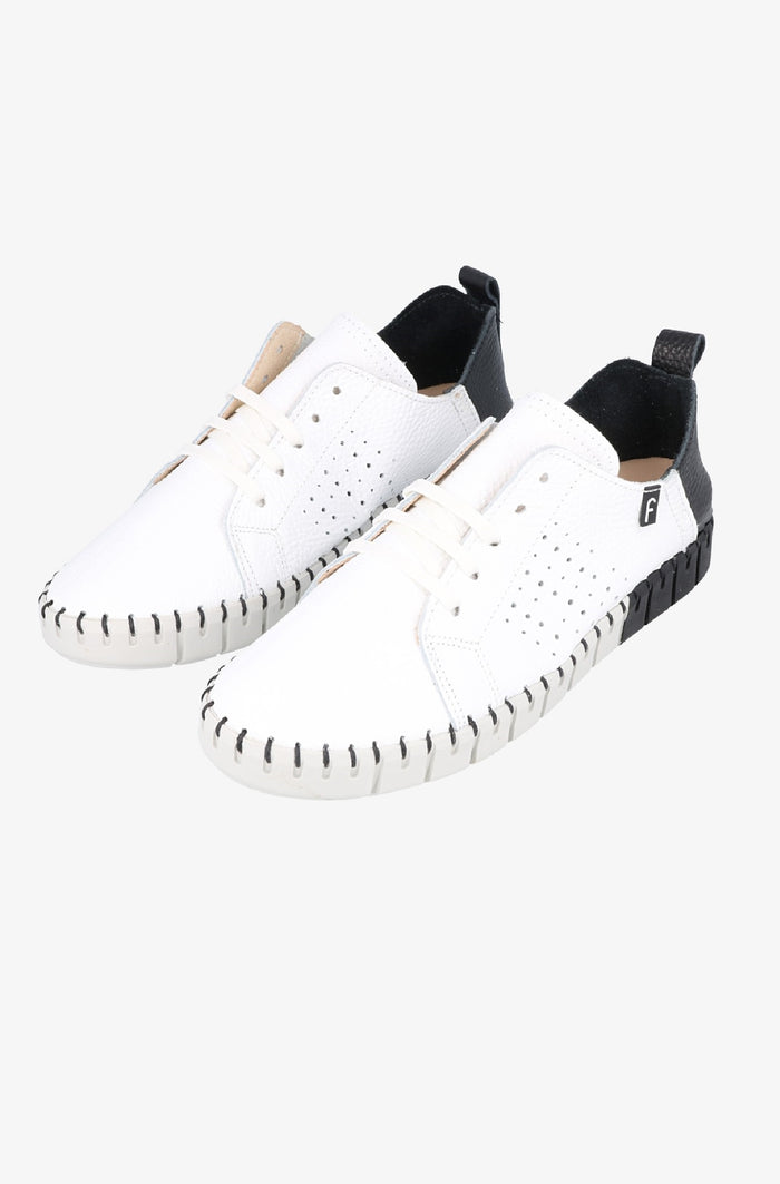Fabiolas Sneaker JutHeras Blanco/Negro Última moda