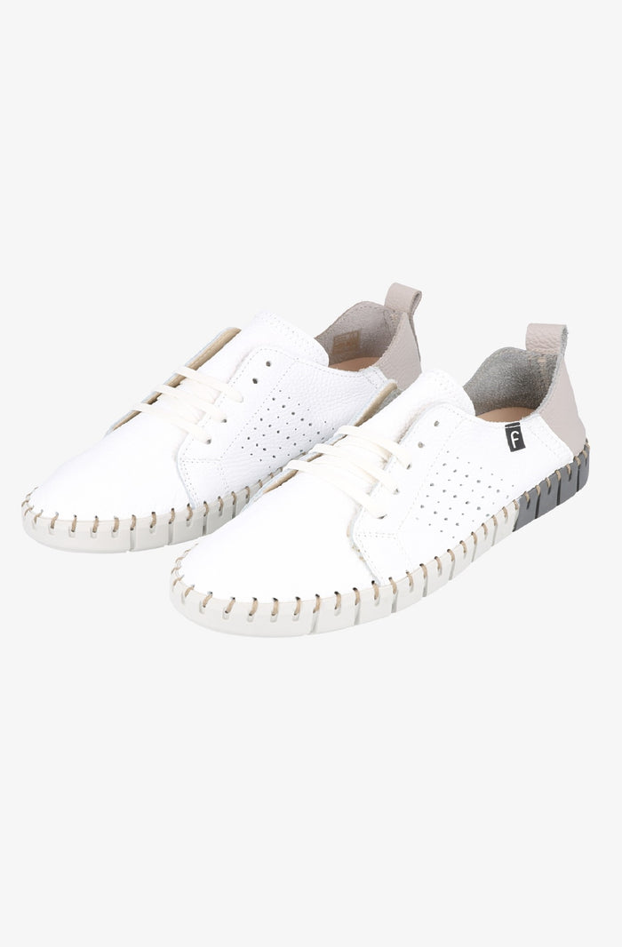 Fabiolas Sneaker JutHeras Blanco/Gris Descuento por venta flash