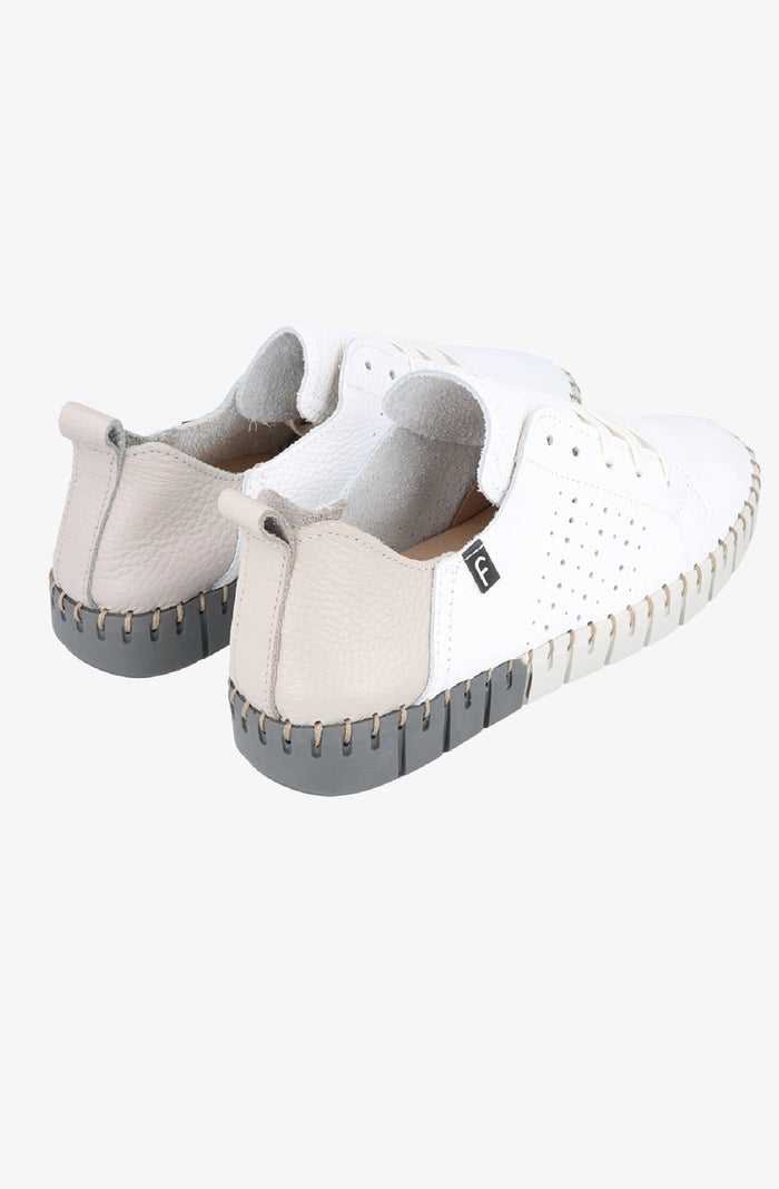 Fabiolas Sneaker JutHeras Blanco/Gris Descuento por venta flash