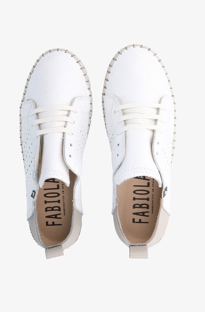Fabiolas Sneaker JutHeras Blanco/Gris Descuento por venta flash
