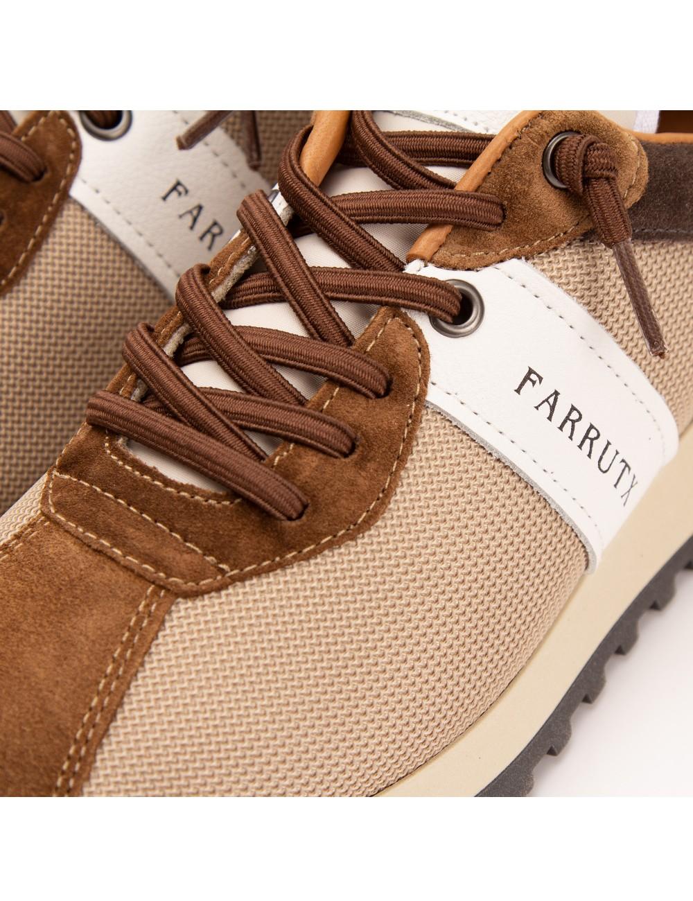 Farrutx MANON -BIS Tejido camel - Velour cuero Devoluciones gratuitas