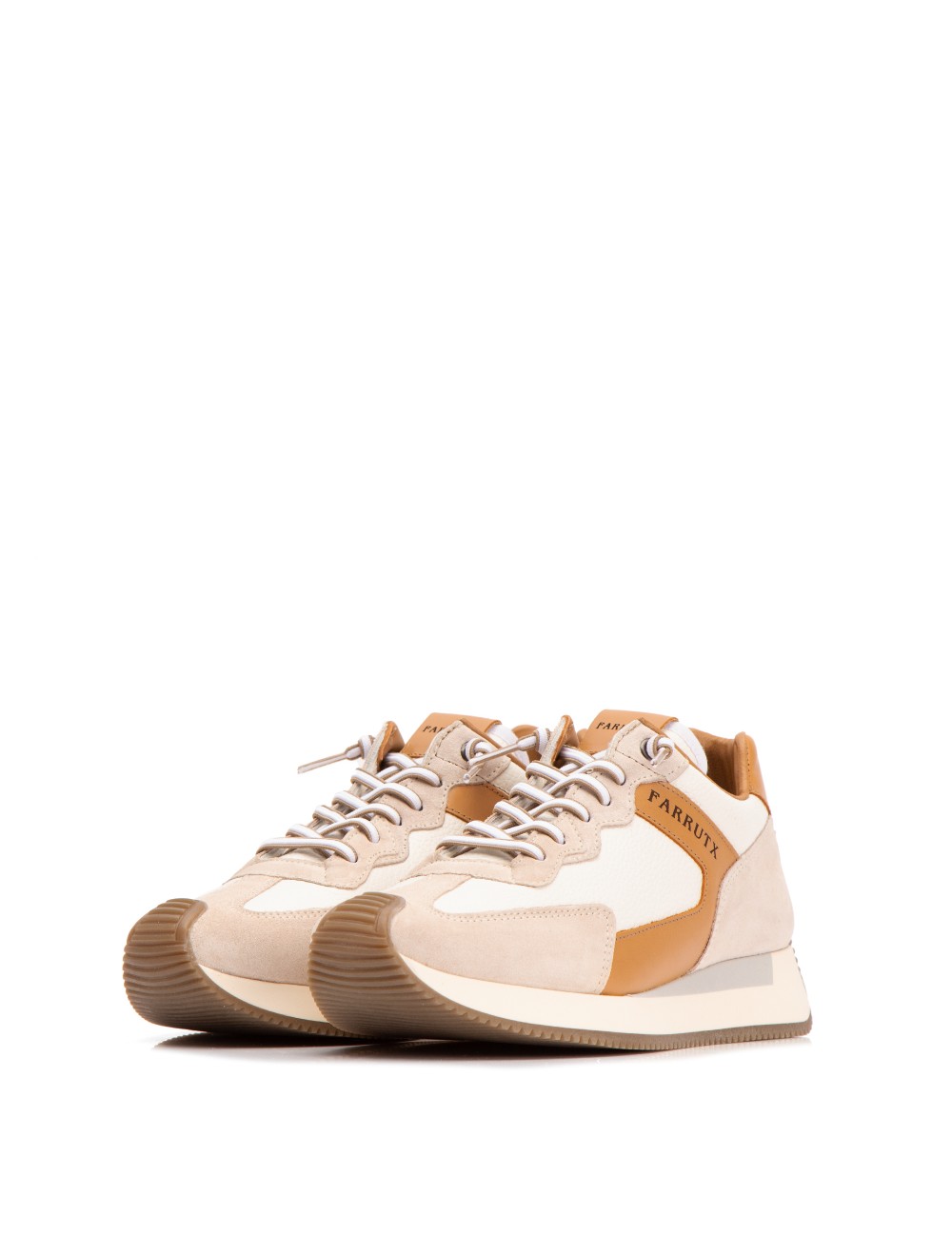 Farrutx LEYDI Piel bombeada blanca - Velour hielo Outlet online