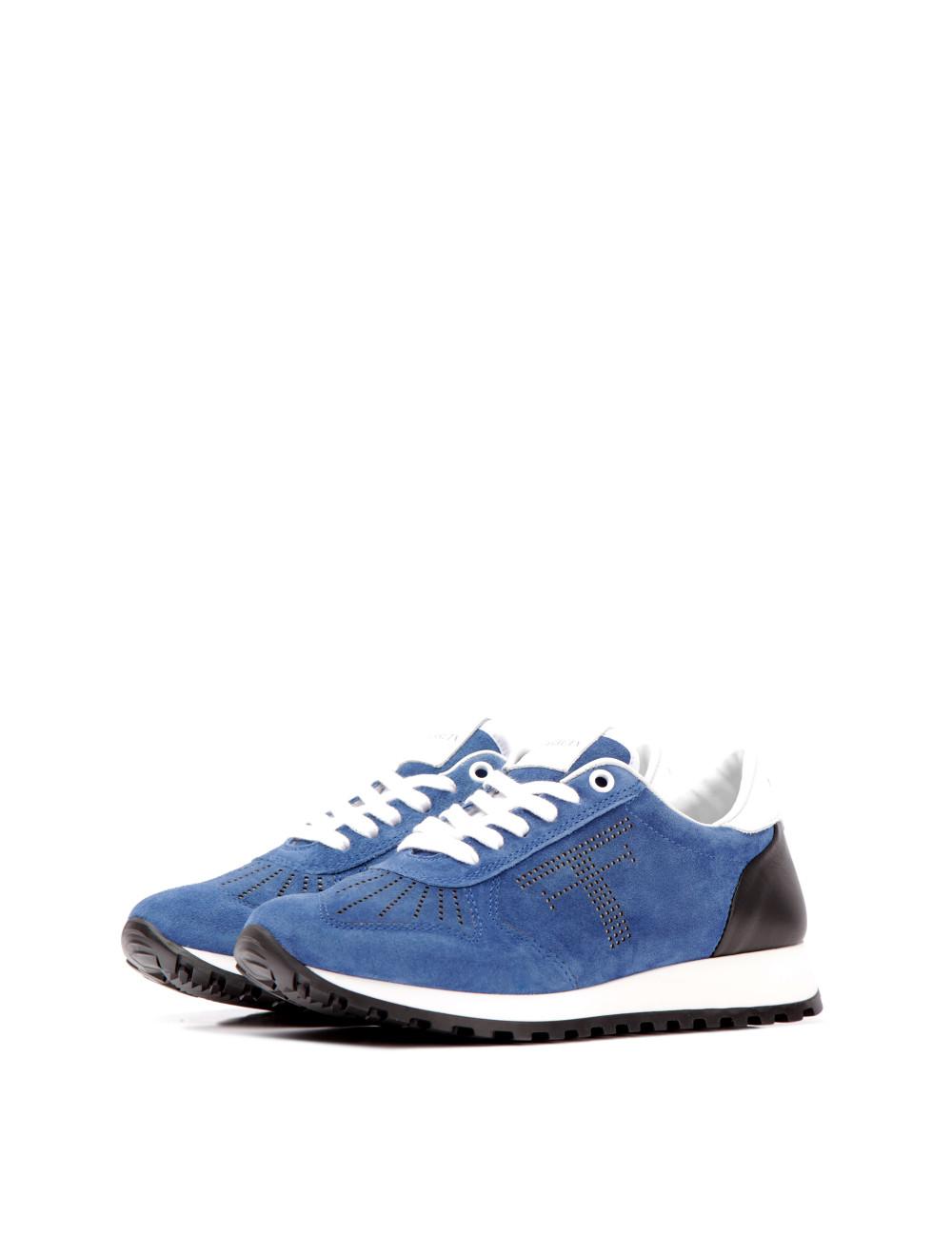 Farrutx MATILDA-CHECK Velour azul Rebajas de fábrica