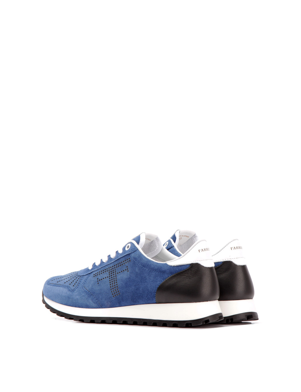 Farrutx MATILDA-CHECK Velour azul Rebajas de fábrica