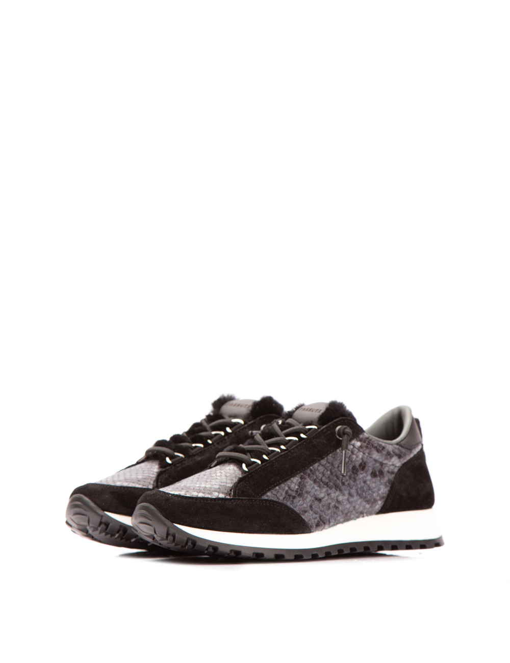 Farrutx MARNIE Velour-pitón negro-gris Promoción trimestral