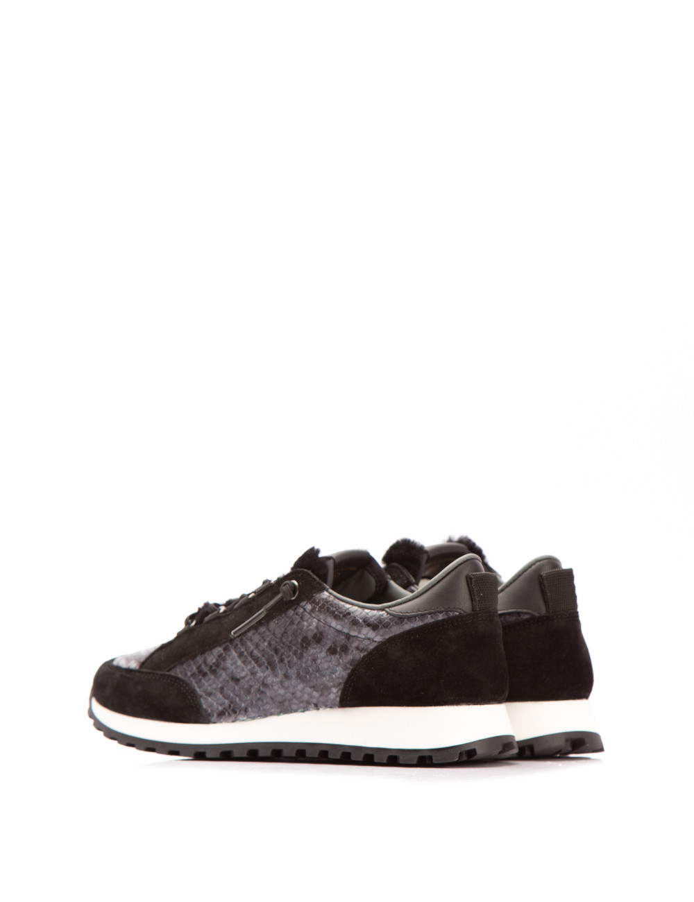 Farrutx MARNIE Velour-pitón negro-gris Promoción trimestral