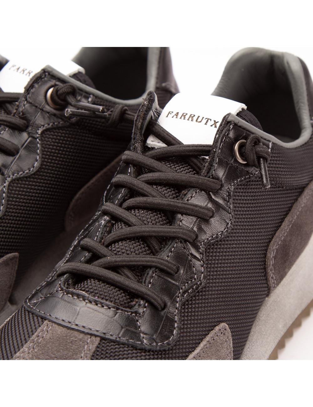 Farrutx MEKANO Velour-nylon gris-negro Outlet