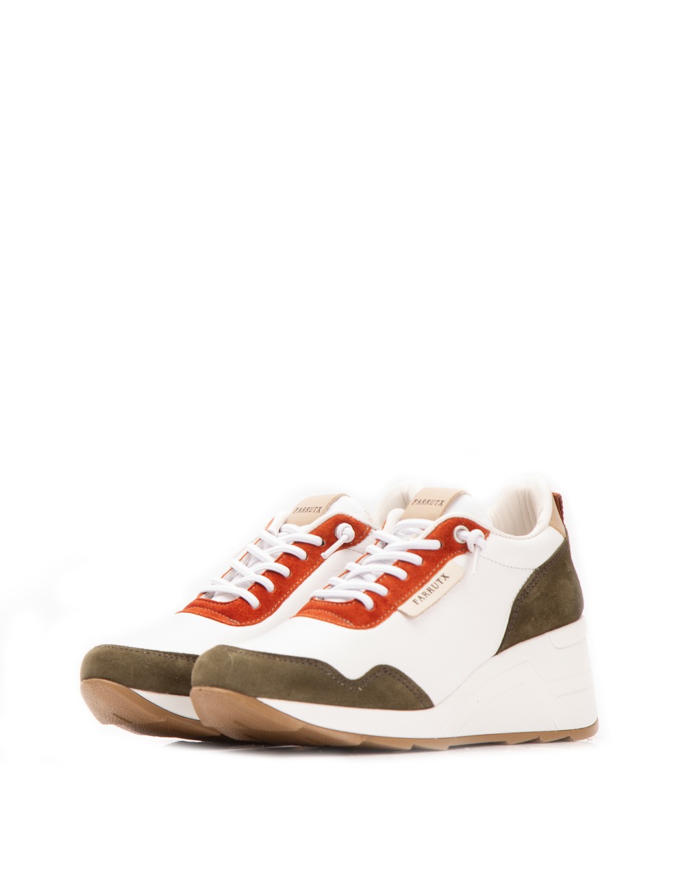 Farrutx MINDY Napa blanco - Velour militar Mejor oferta
