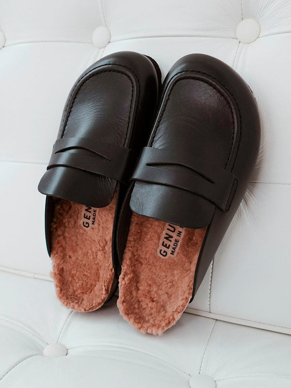 Genuins LOIS LEATHER BLACK Última moda