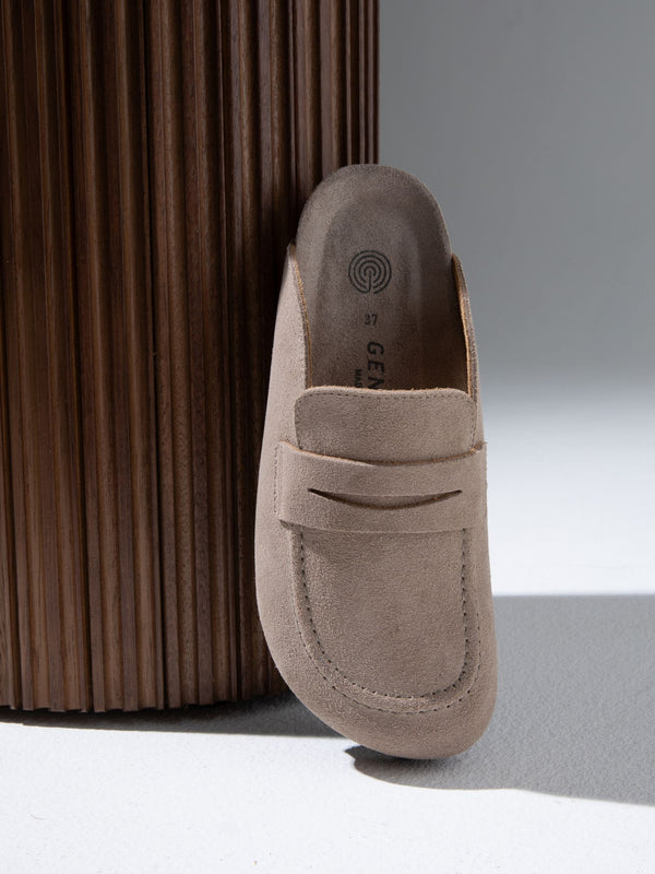 Genuins LOIS VELOUR LEATHER TAUPE Ofertas especiales