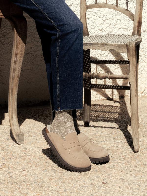 Genuins LOIS NUBUCK TAUPE UNISEX En línea