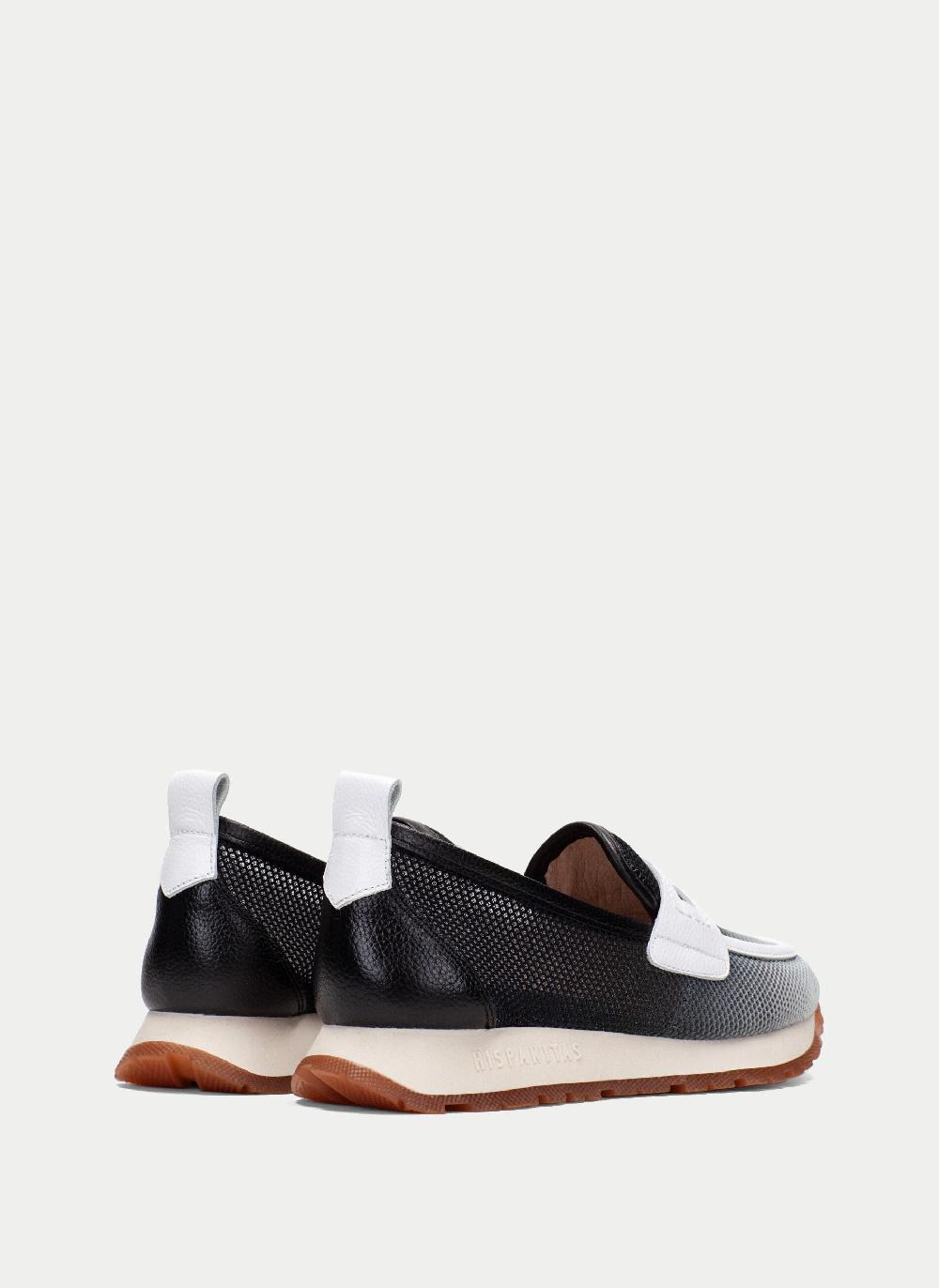 Hispanitas Mocasin Sport kansas negro-blanco En línea