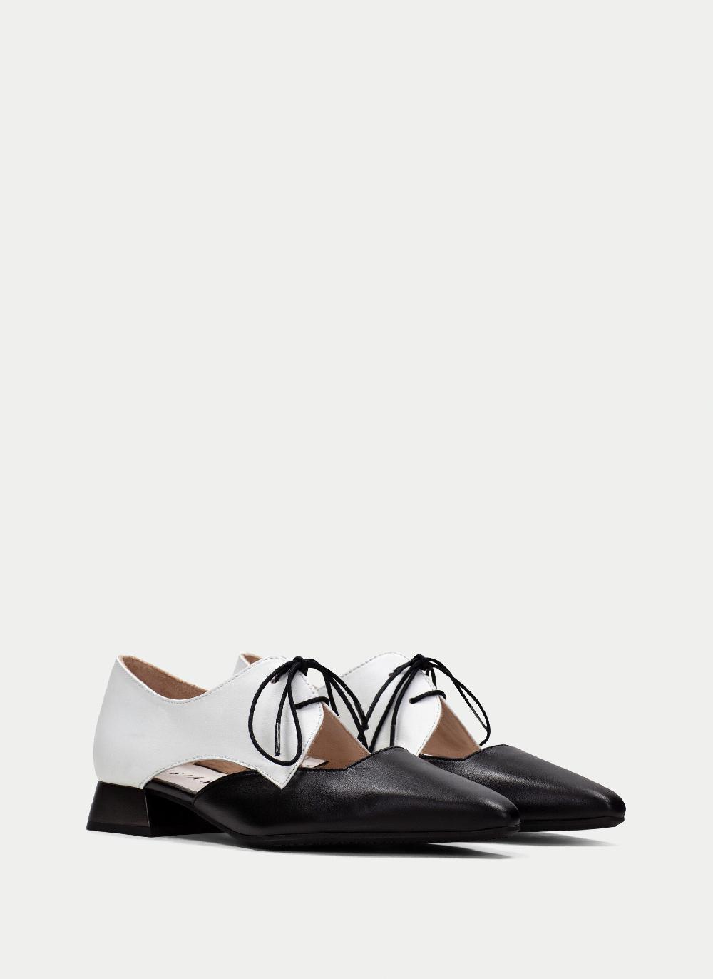 Hispanitas Zapato Plano dali blanco-negro Tienda
