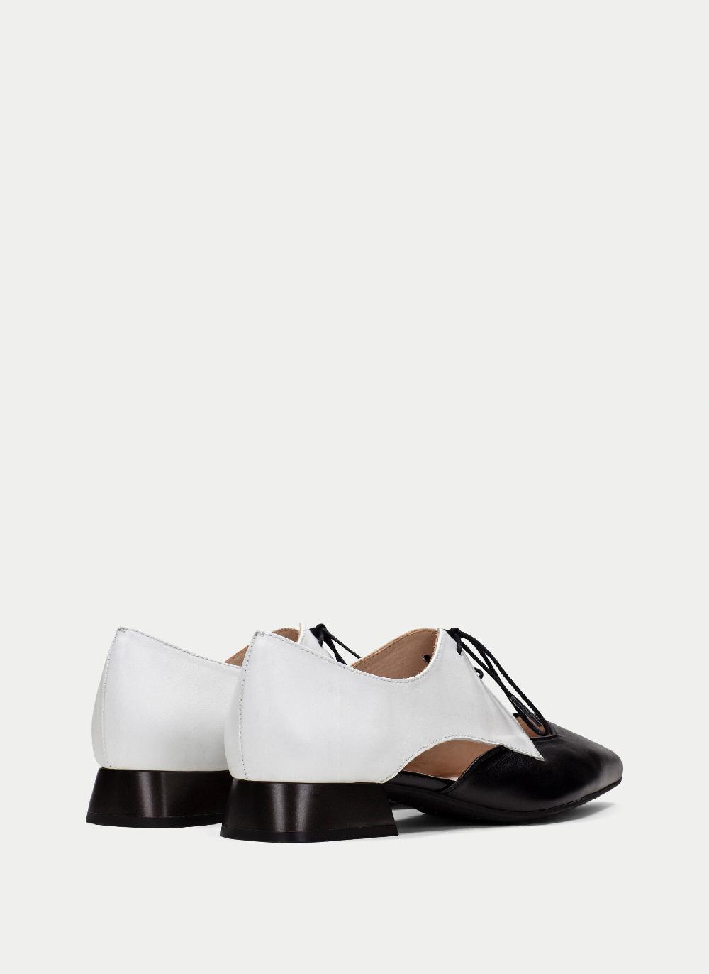 Hispanitas Zapato Plano dali blanco-negro Tienda