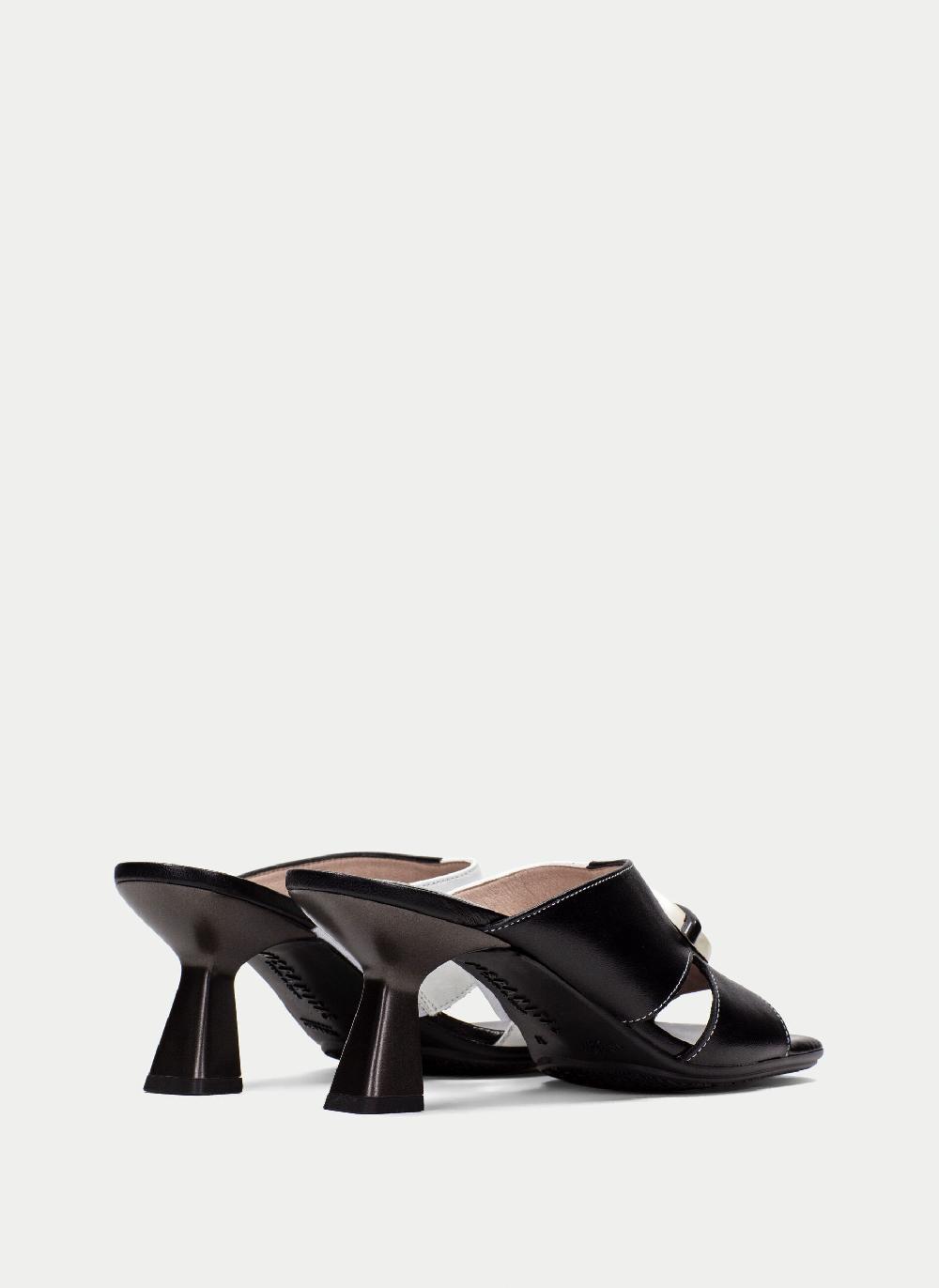 Hispanitas Sandalias Destalonadas danielle negro-blanco Precio ultrabajo