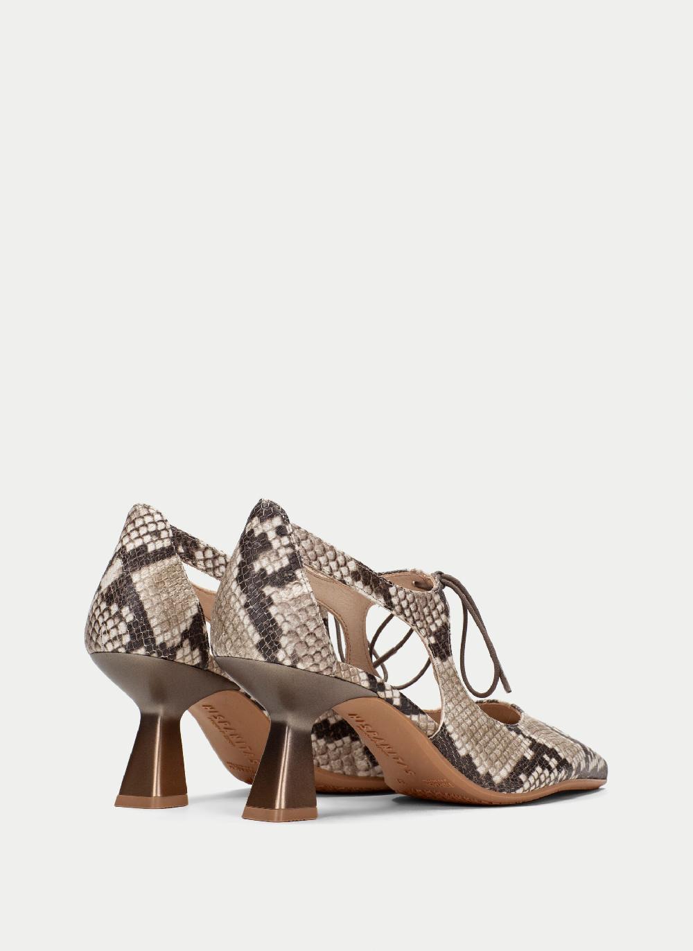 Hispanitas Zapato Tacon nova snake-taupe Tienda