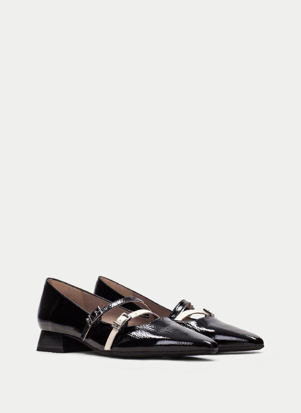 Hispanitas Zapato Plano dali negro Promoción trimestral
