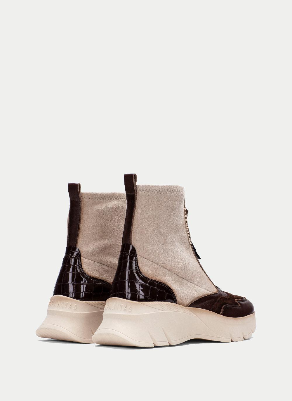 Hispanitas Botin sport helsinki marron-milk Oferta exclusiva