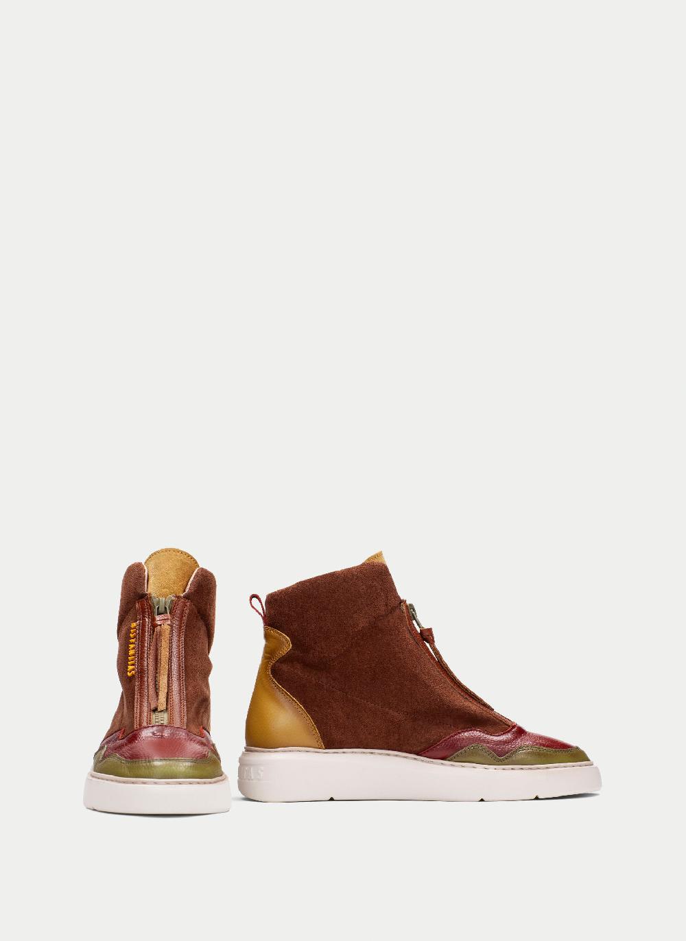 Hispanitas Botin sport oceania cuero-mostaza-oliva Ofertas especiales