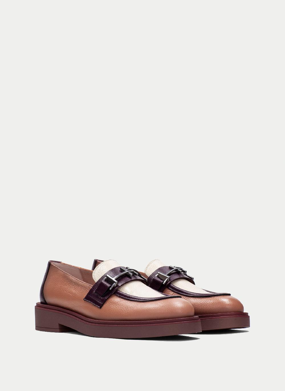 Hispanitas Mocasin brooklyn vino-milk-almond Grandes descuentos