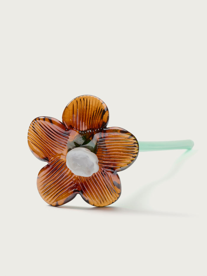 Hoff Deco Mouthblown Crystal Flower Brown by HOFF Rebajas top