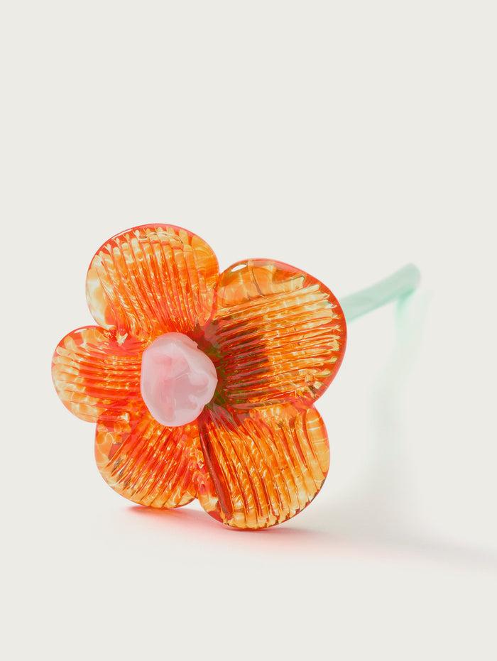 Hoff Deco Mouthblown Crystal Flower Orange by HOFF Últimos 3 días