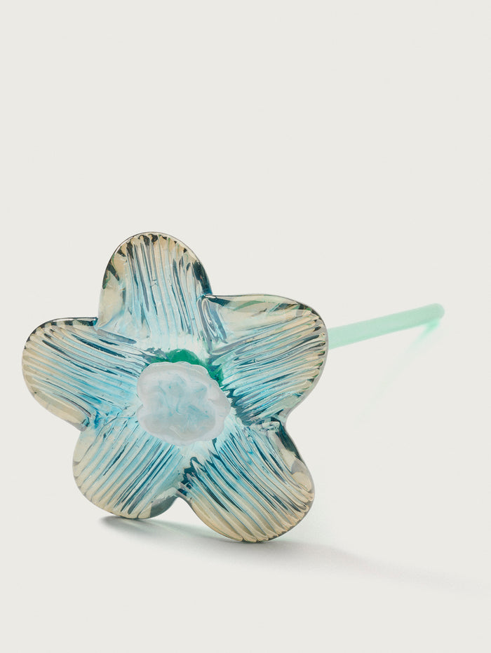 Hoff Deco Mouthblown Crystal Flower Silver by HOFF Promoción por tiempo limitado