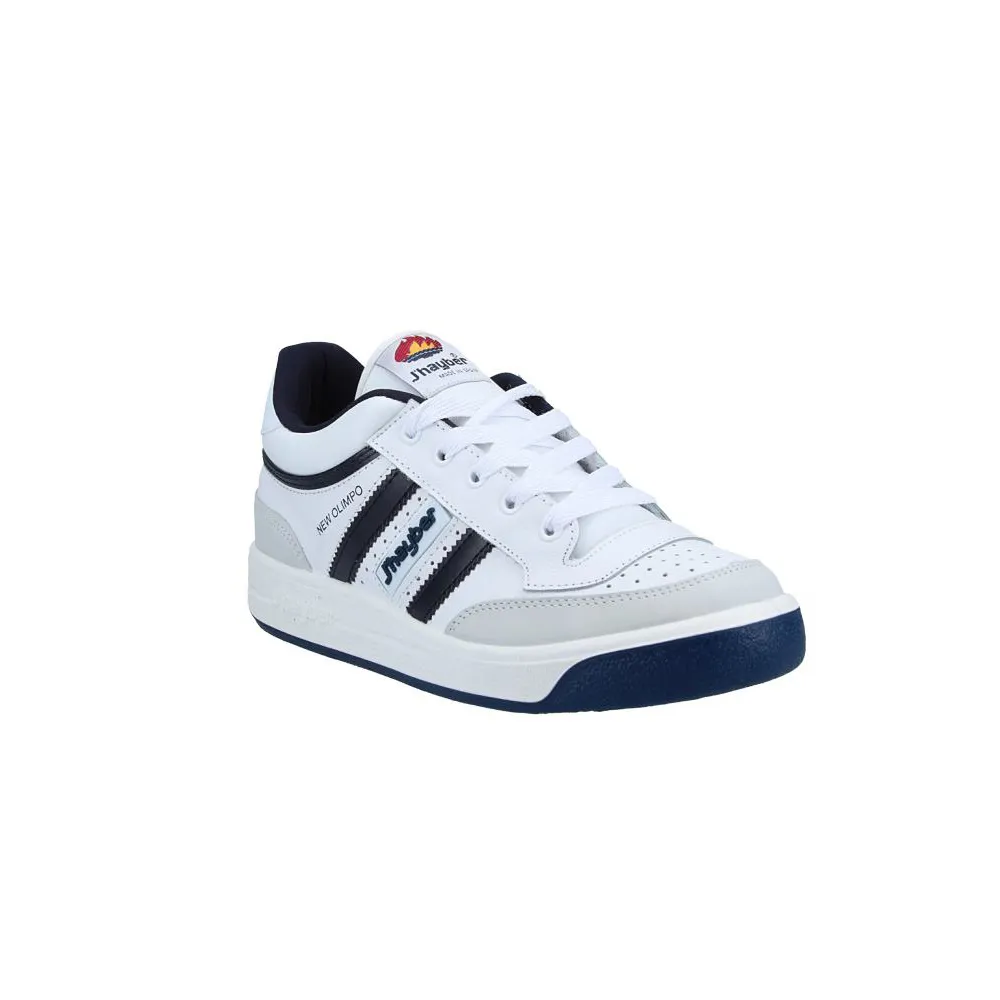 j'hayber Zapatillas de Hombre New Olimpo Blanco con detalles en Azul Marino Rebajas baratas