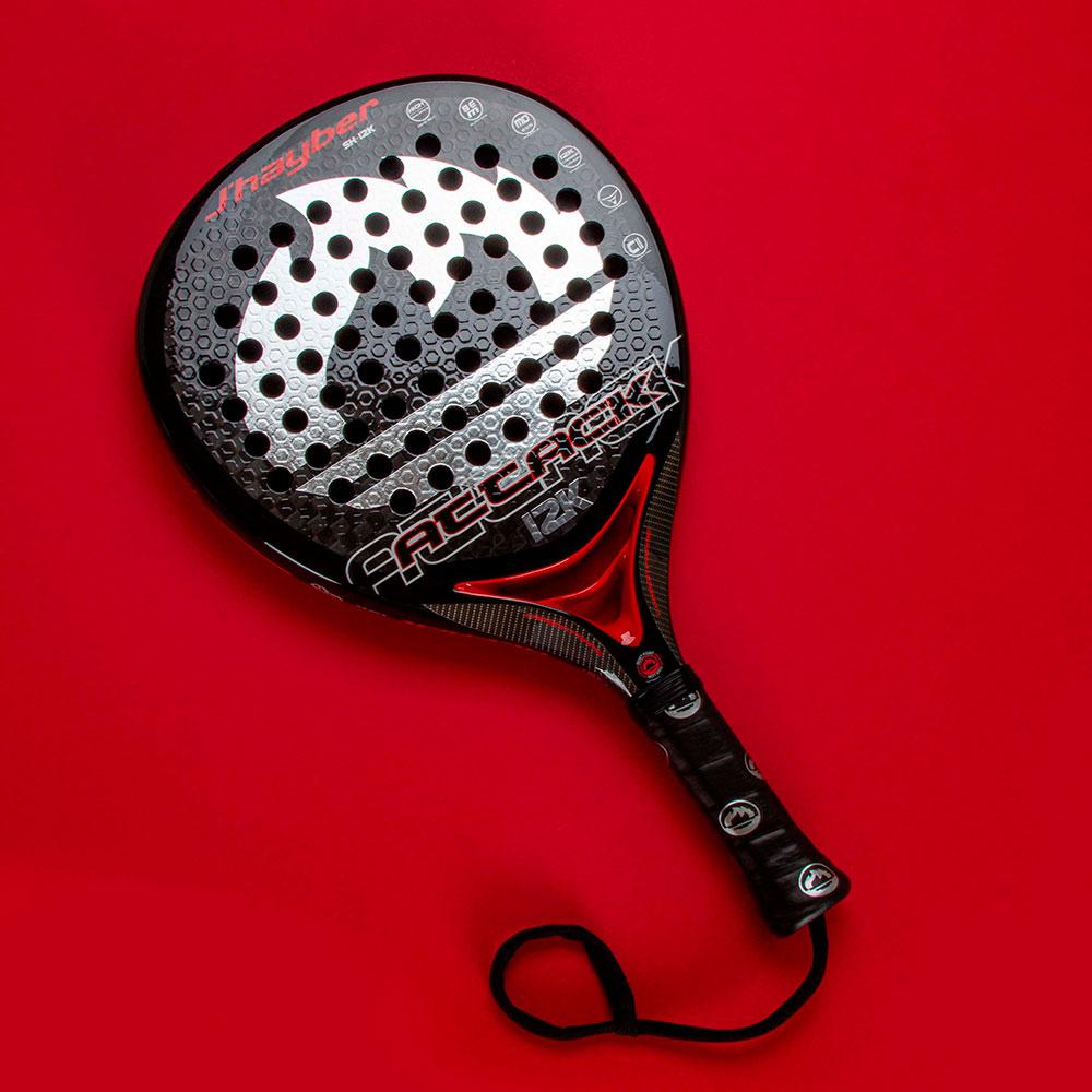 j'hayber Pala de pádel ATTACK-12K negra y plata Liquidación