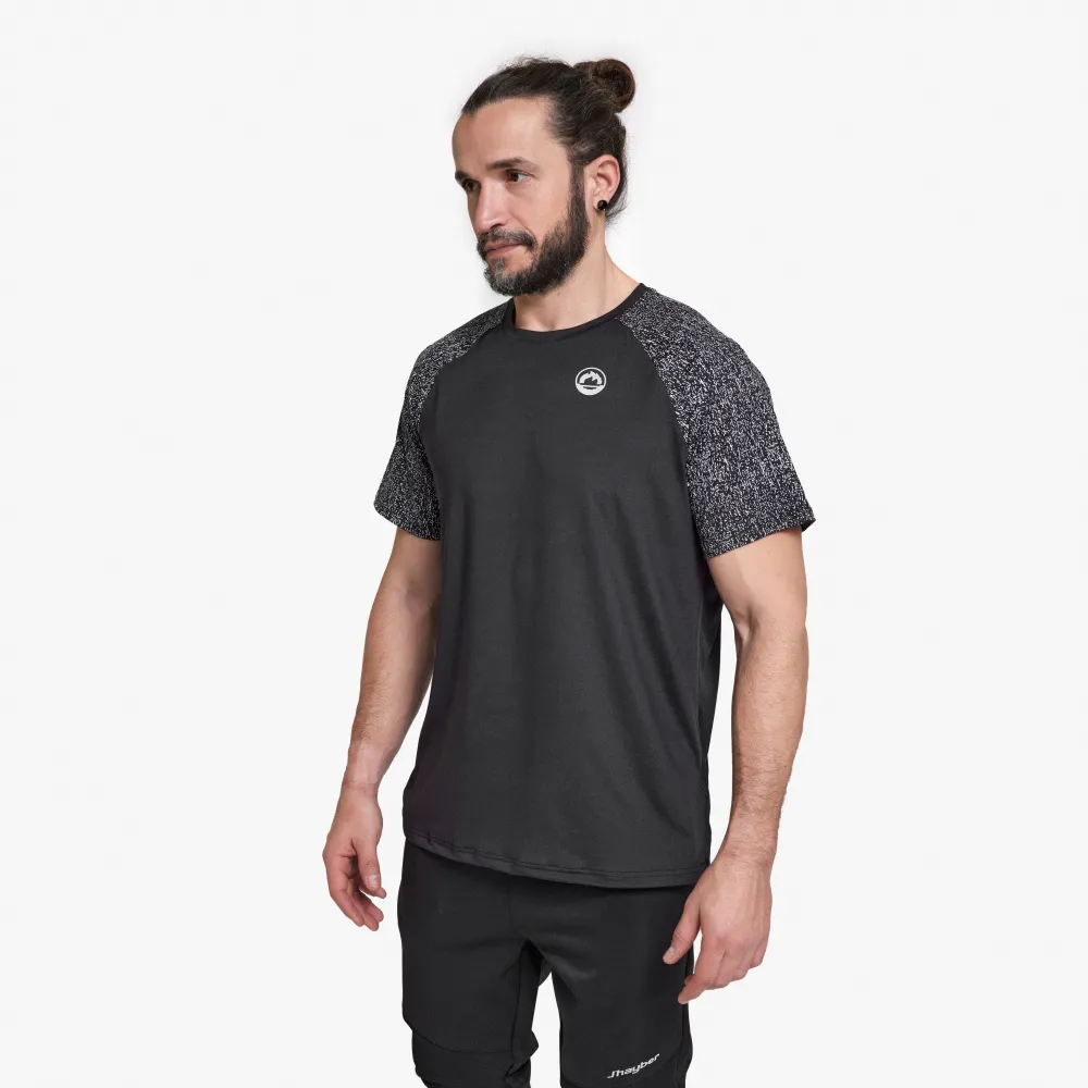 j'hayber Camiseta de hombre Flash Run Negro Descuentos del mes