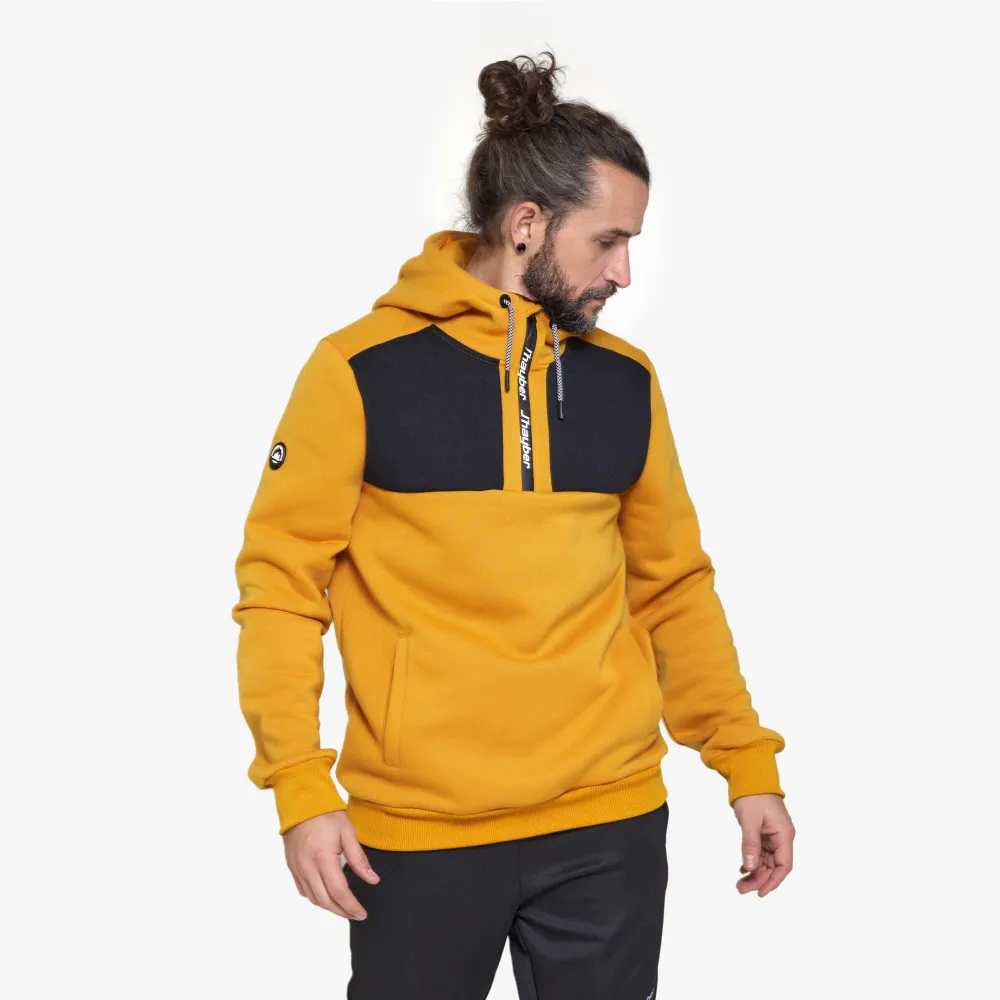 j'hayber Sudadera afelpada con capucha de hombre URBANZIP Mostaza Promoción trimestral