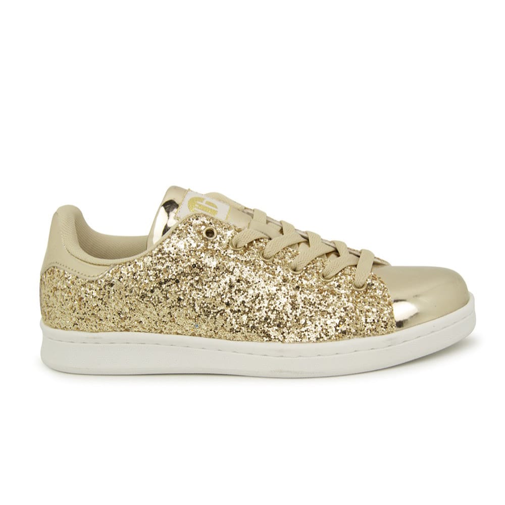 j'hayber Zapatillas doradas con brillo de mujer Checuna