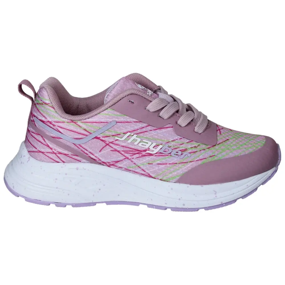 j'hayber Deportivos de running de niña Rima rosa