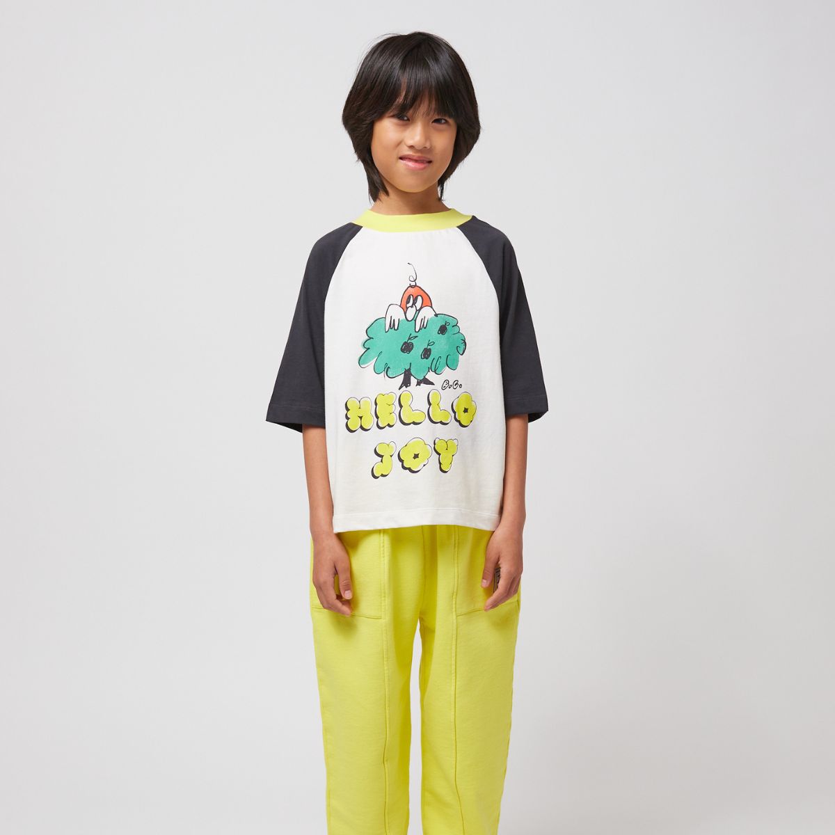 lmdi collection Camiseta mangas raglán Hello Joy Bobo Choses Envío gratis