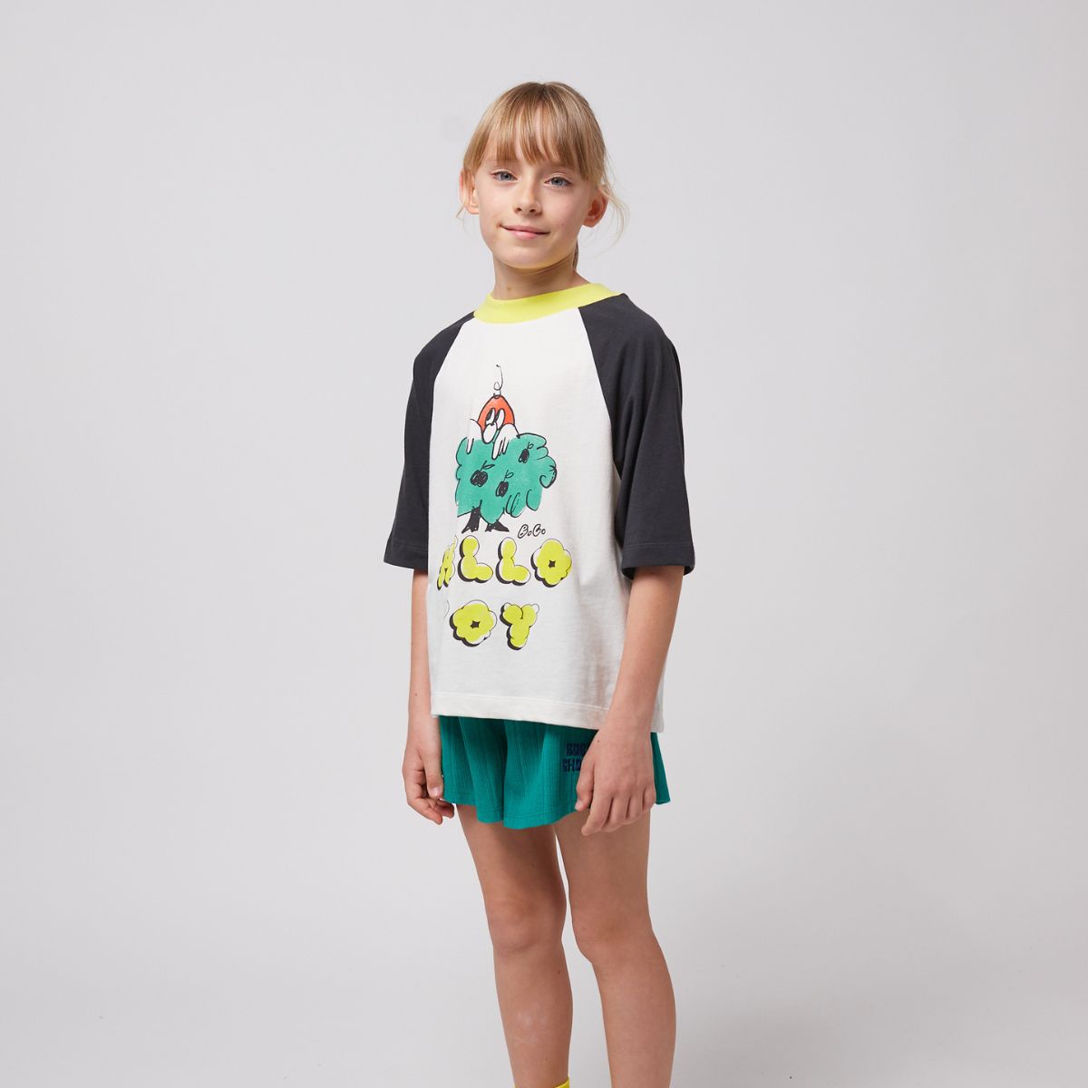 lmdi collection Camiseta mangas raglán Hello Joy Bobo Choses Envío gratis