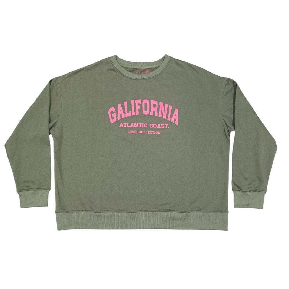 lmdi collection Sudadera Edición Limitada “Galifornia” Woman kaki/buganvilla Superdescuento