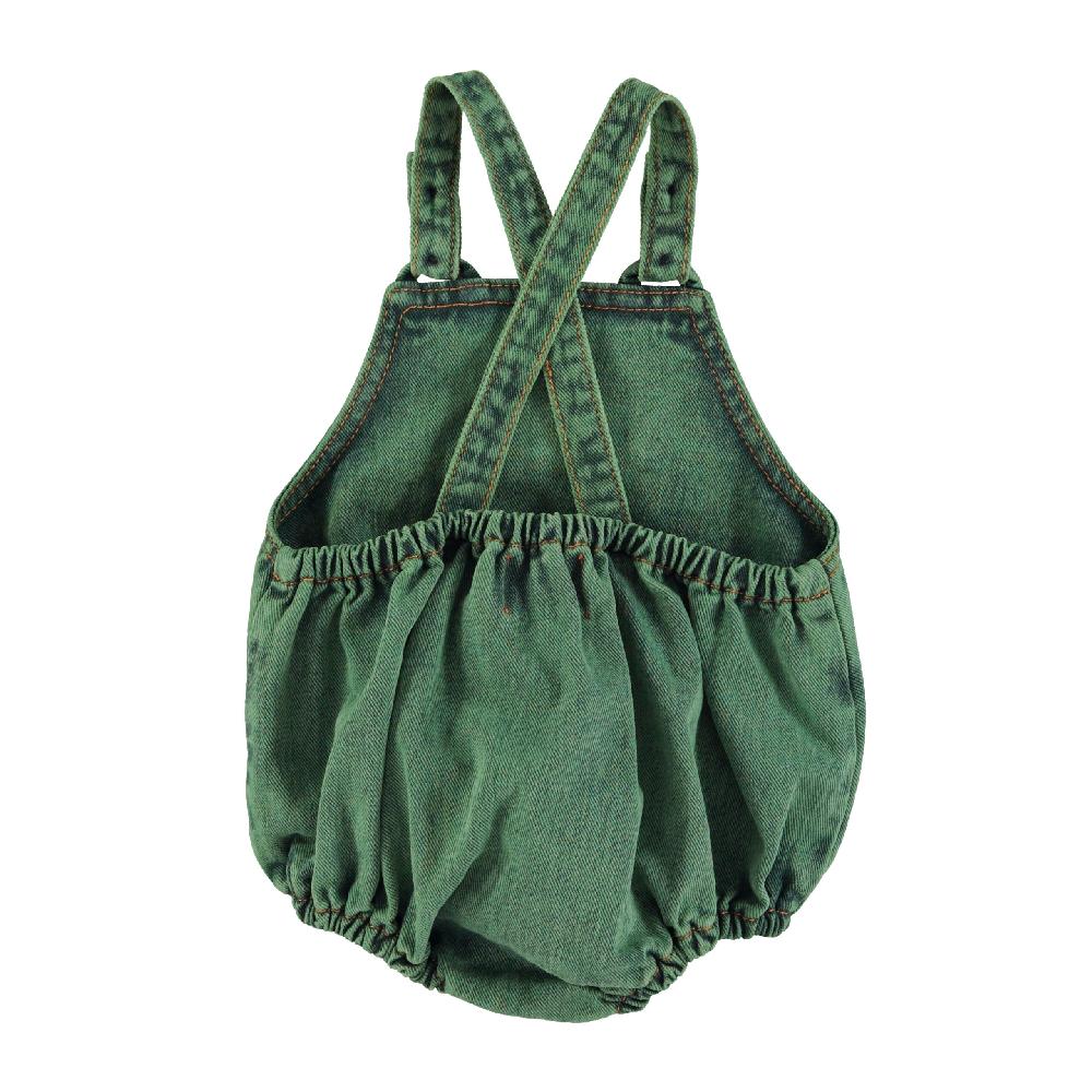 lmdi collection Pelele de bebé denim verde lavado Piupiuchick Tienda de fábrica