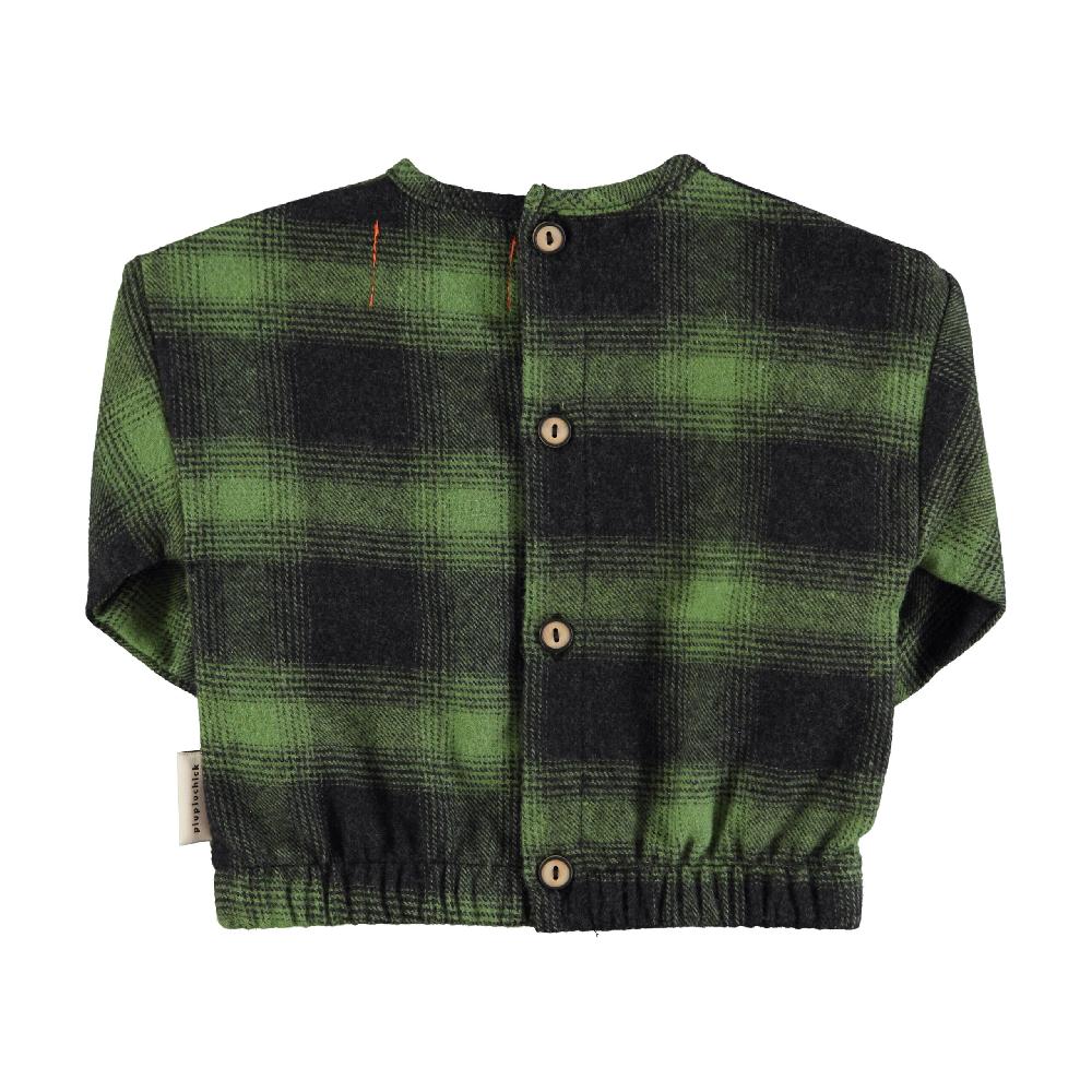 lmdi collection Blusa de bebé franela verde&negro Piupiuchick En oferta