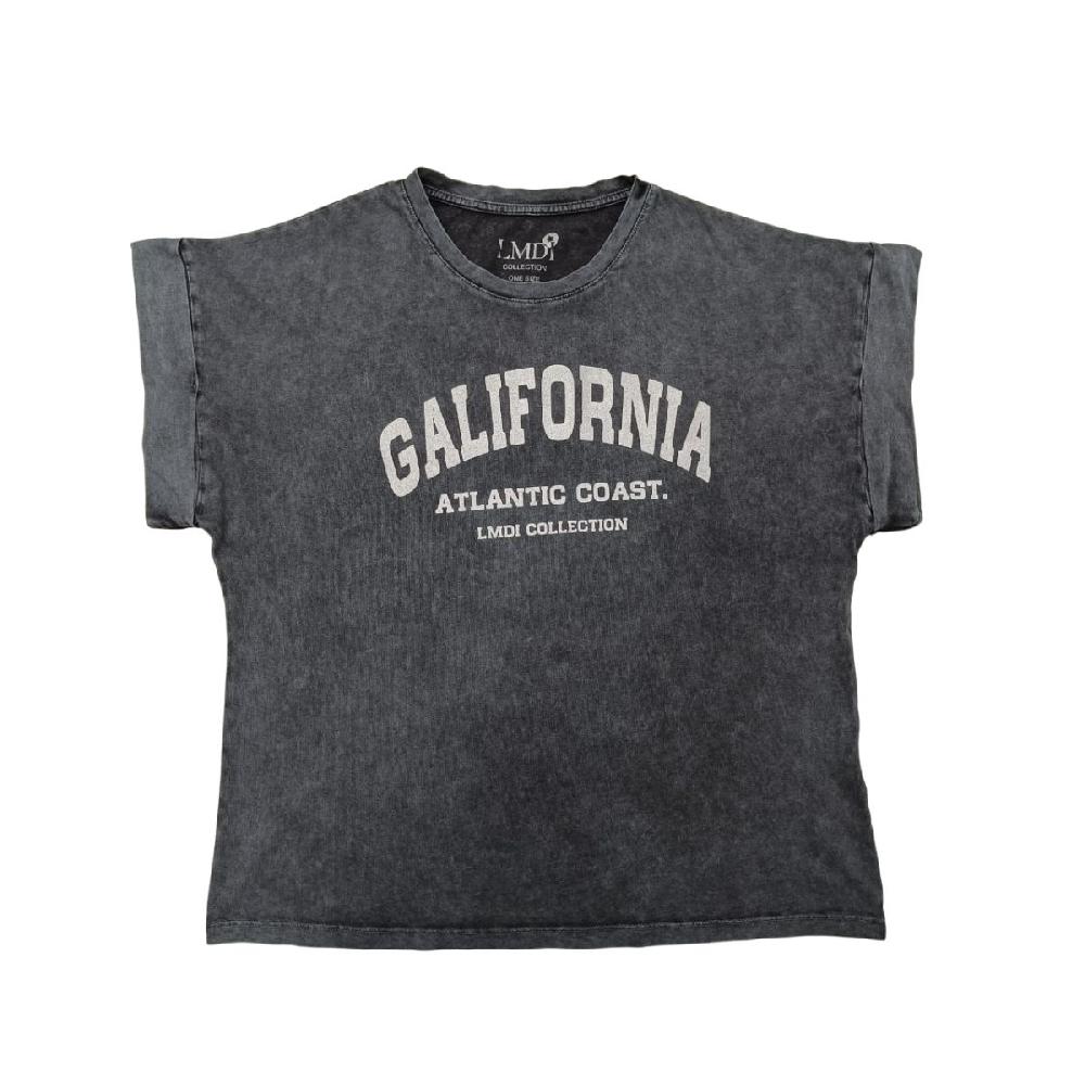 lmdi collection Camiseta “Galifornia Atlantic Coast” LMDI Collection Plateada Tienda