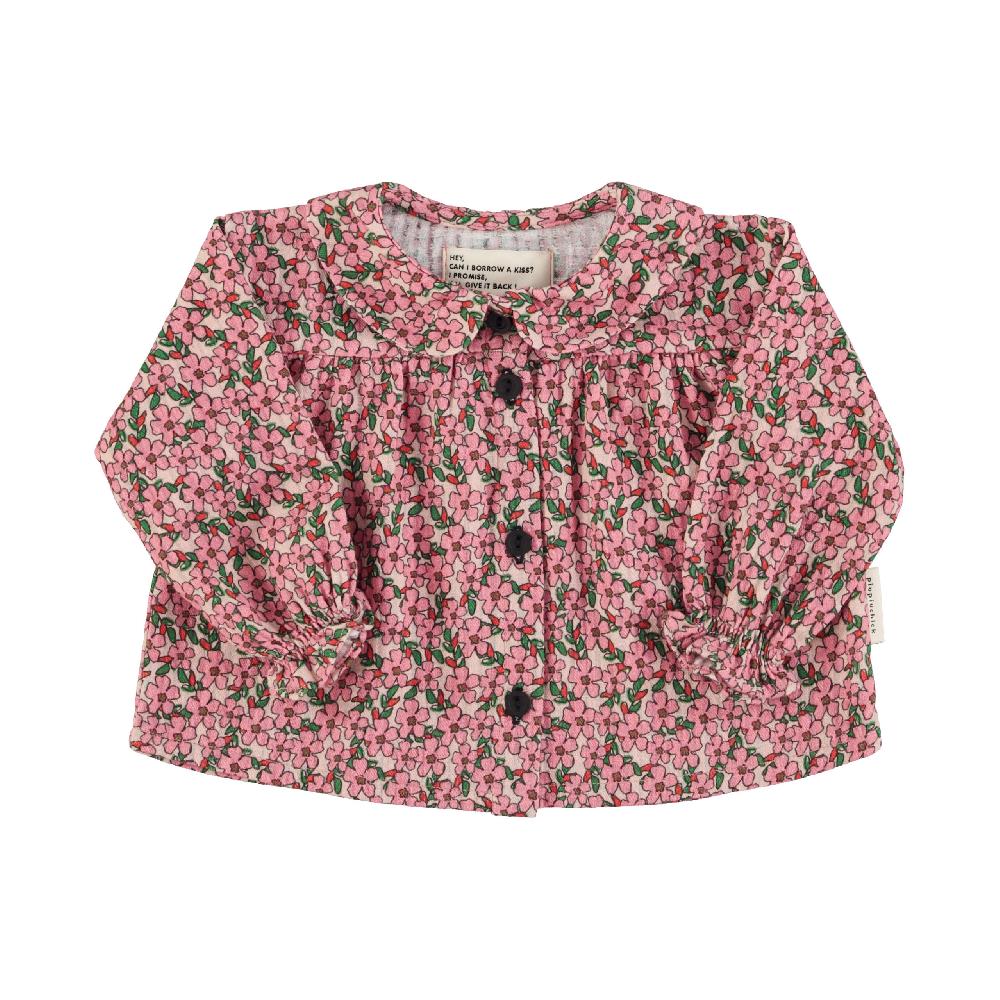 lmdi collection Blusa de bebé cuello peter pan flores rosas Piupiuchick Descuento